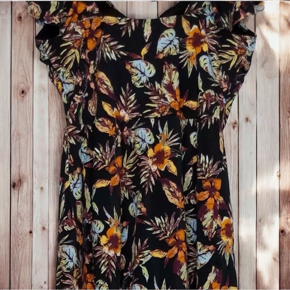 Denim & Co 20 Beach Women’s VNeck Ruffled SwimDress Plus 20 Swimsuit BathingSuit - Picture 7 of 9